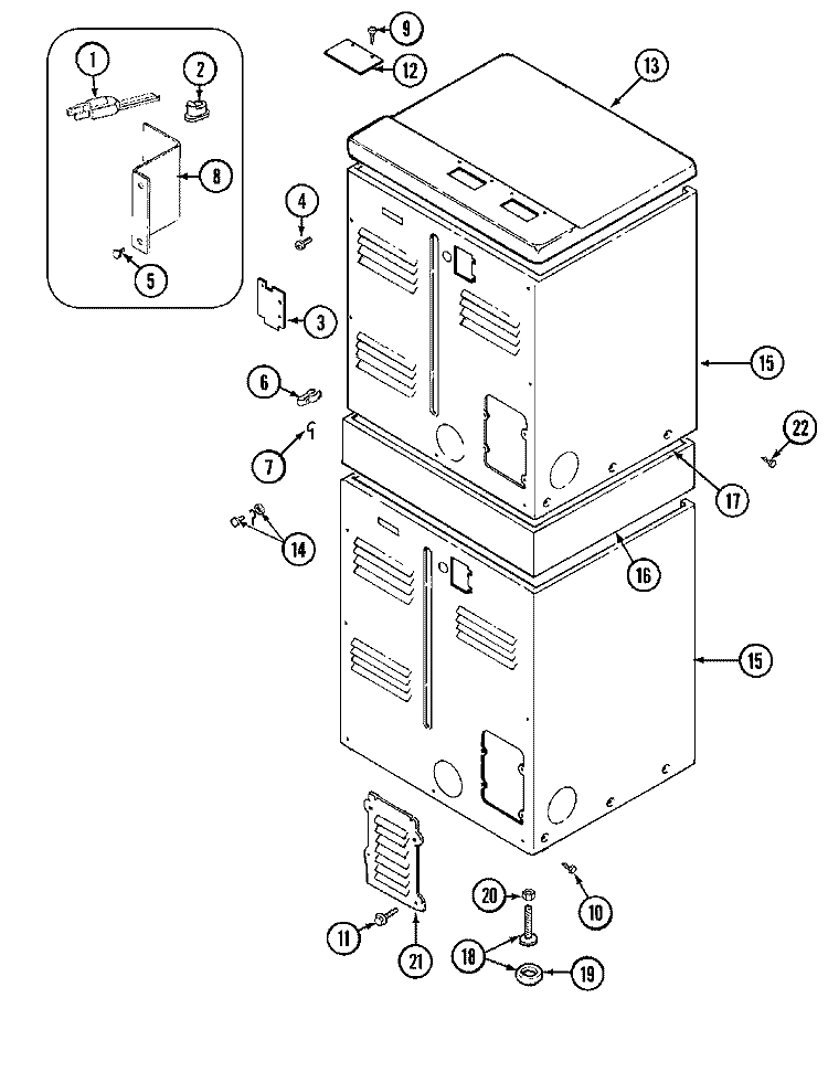 REAR Diagram and Parts List for MDG13PDBAL  Maytag Dryer