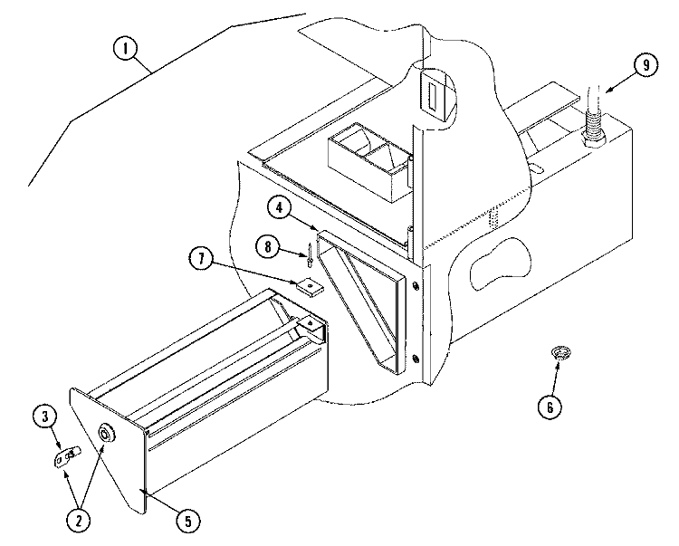 COIN VAULT ASSEMBLY Diagram and Parts List for  Maytag Dryer