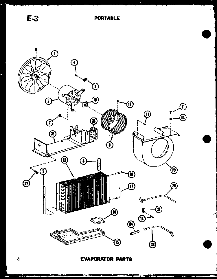 Section 3 Diagram and Parts List for ES6P-2SPMN P54972-34R Amana Air Conditioner
