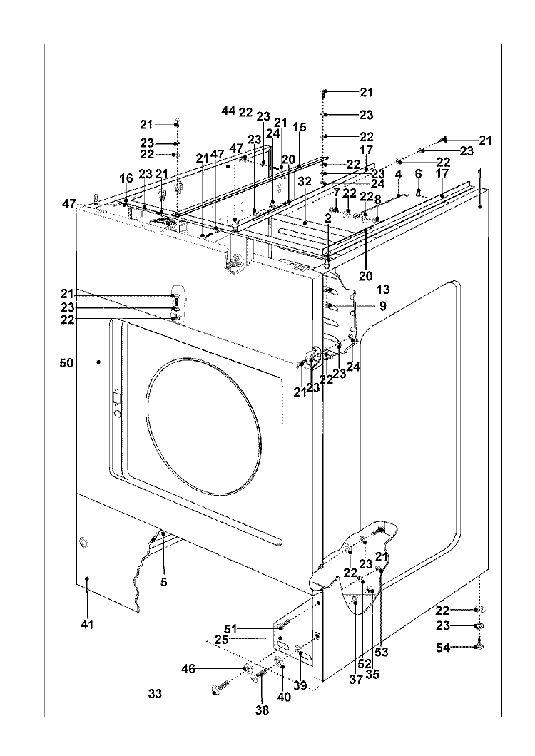 CABINET Diagram and Parts List for  Maytag Washer