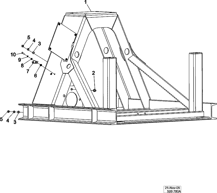 BASE FRAME Diagram and Parts List for  Maytag Washer
