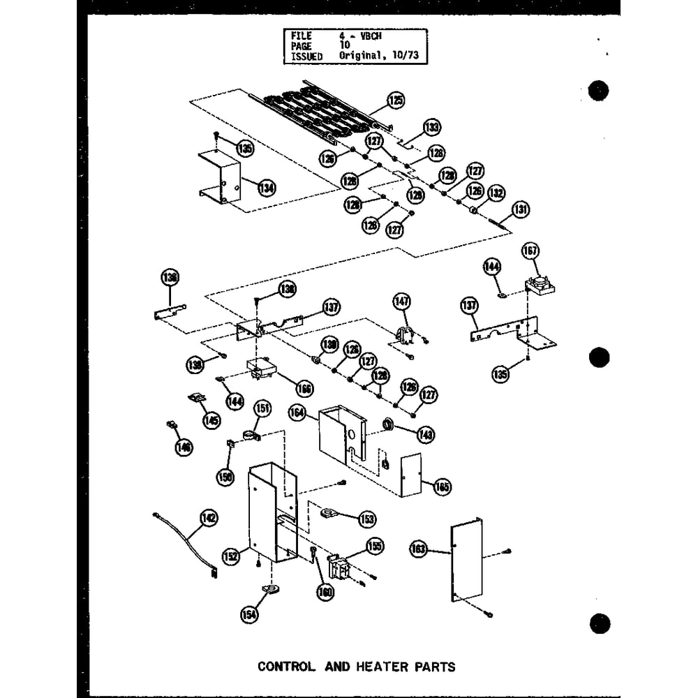 Control And Heater Parts Diagram and Parts List for VBCH-35X-1J P54878-6C Amana Air Conditioner