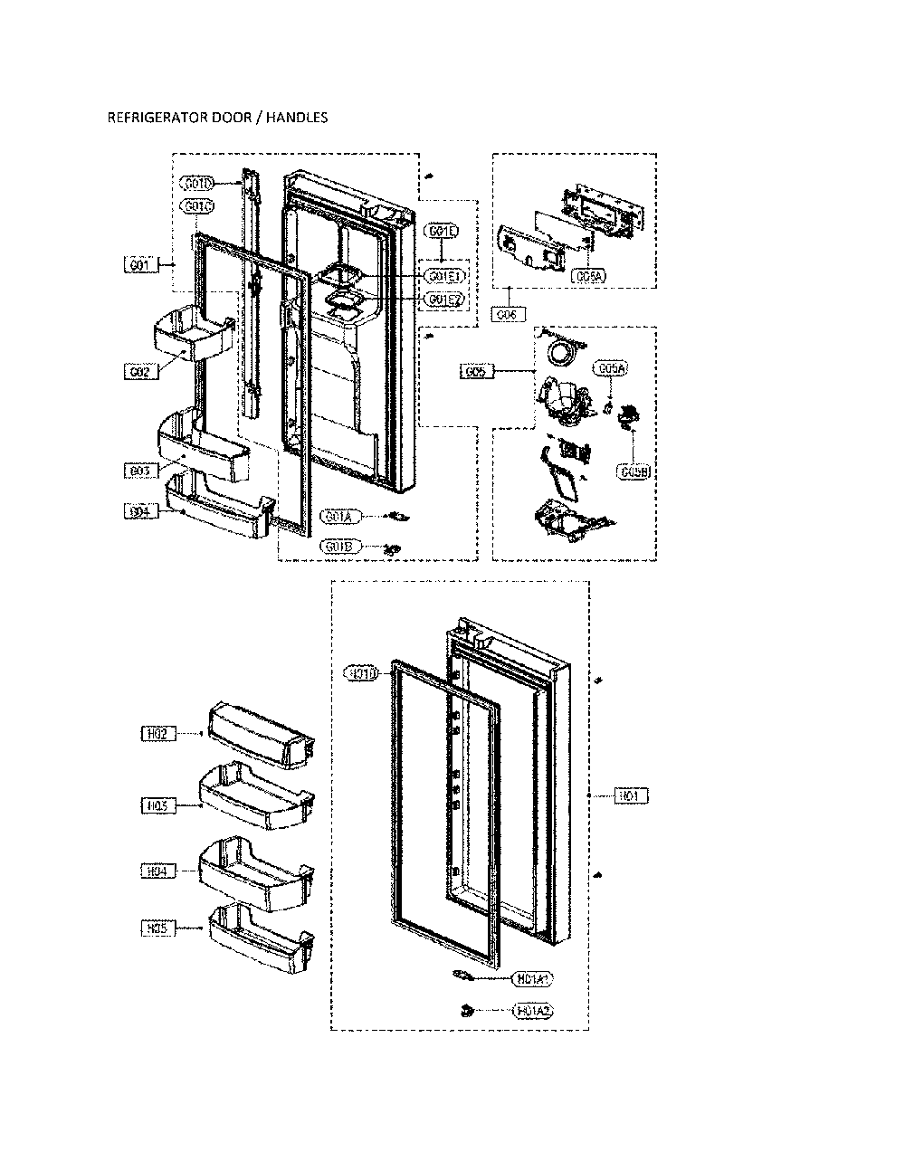 Refrigerator Door Diagram and Parts List for 11173302911  Kenmore Refrigerator