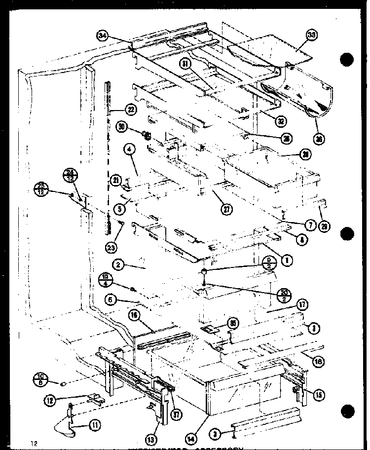 Refrigerator Accessory Diagram and Parts List for SR19F1-G-P77000-8WG  Amana Refrigerator