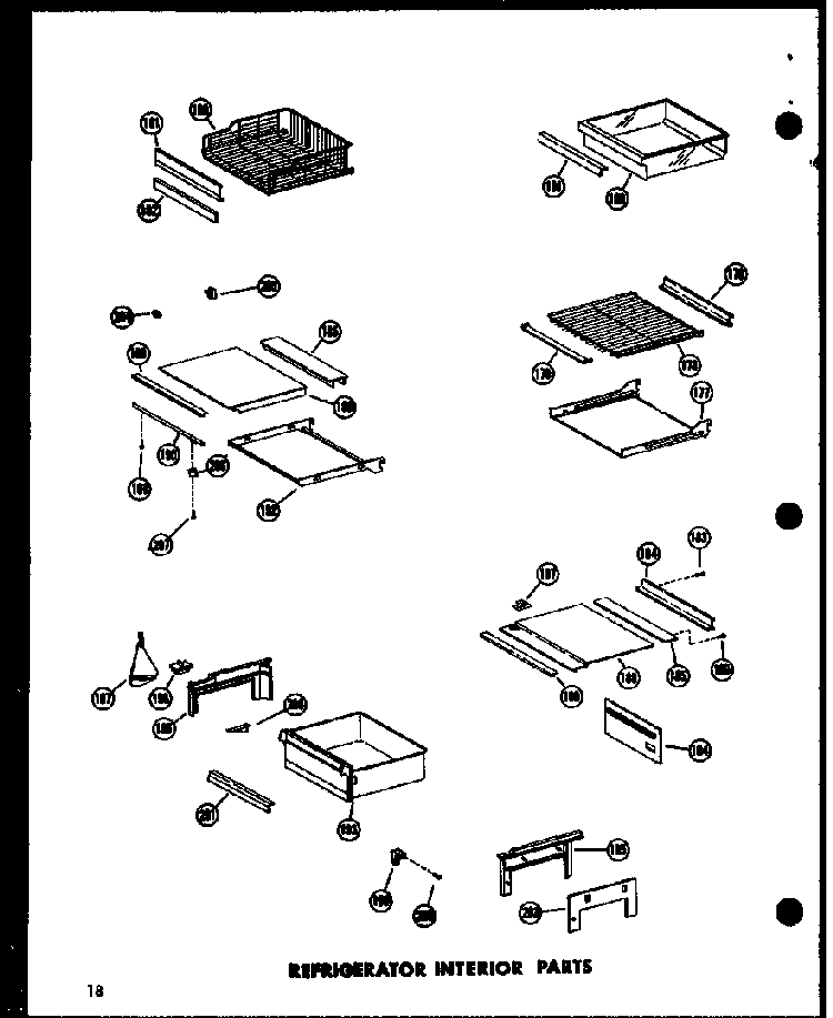 Refrigerator Interior Parts Diagram and Parts List for SD19W-P60340-9W  Amana Refrigerator