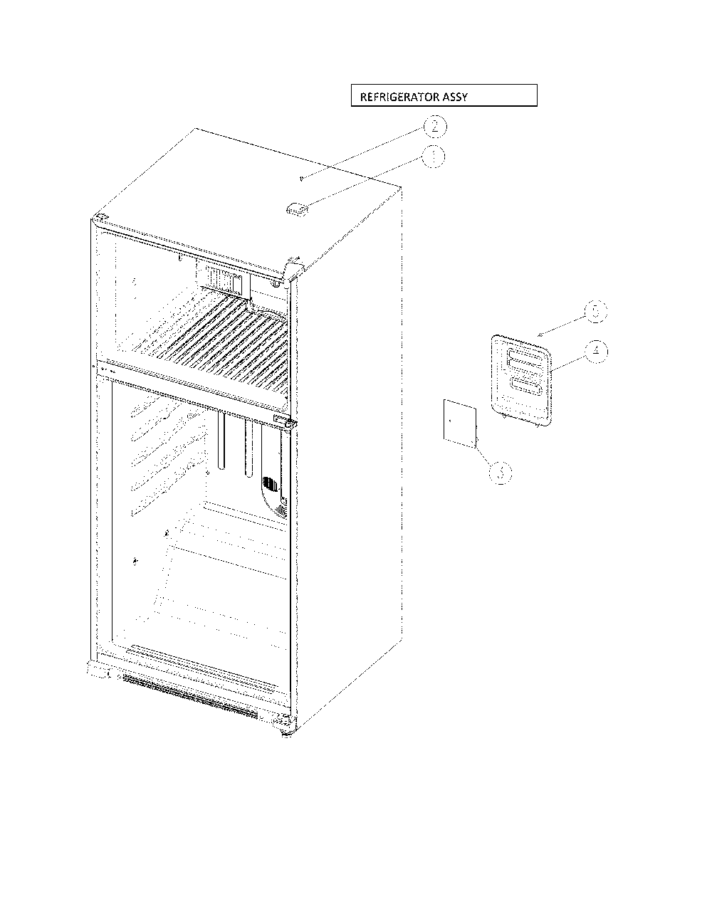 Refrigerator Assembly Diagram and Parts List for 11169339812  Kenmore Refrigerator