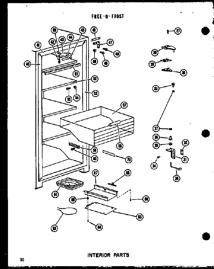 Section 6 Diagram and Parts List for UF12K-AG P60250-9WG Amana Freezer