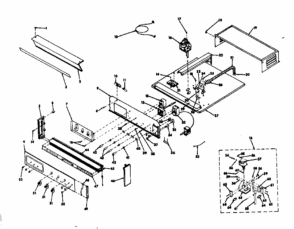 Control Section Diagram and Parts List for 8504277560  Kenmore Range
