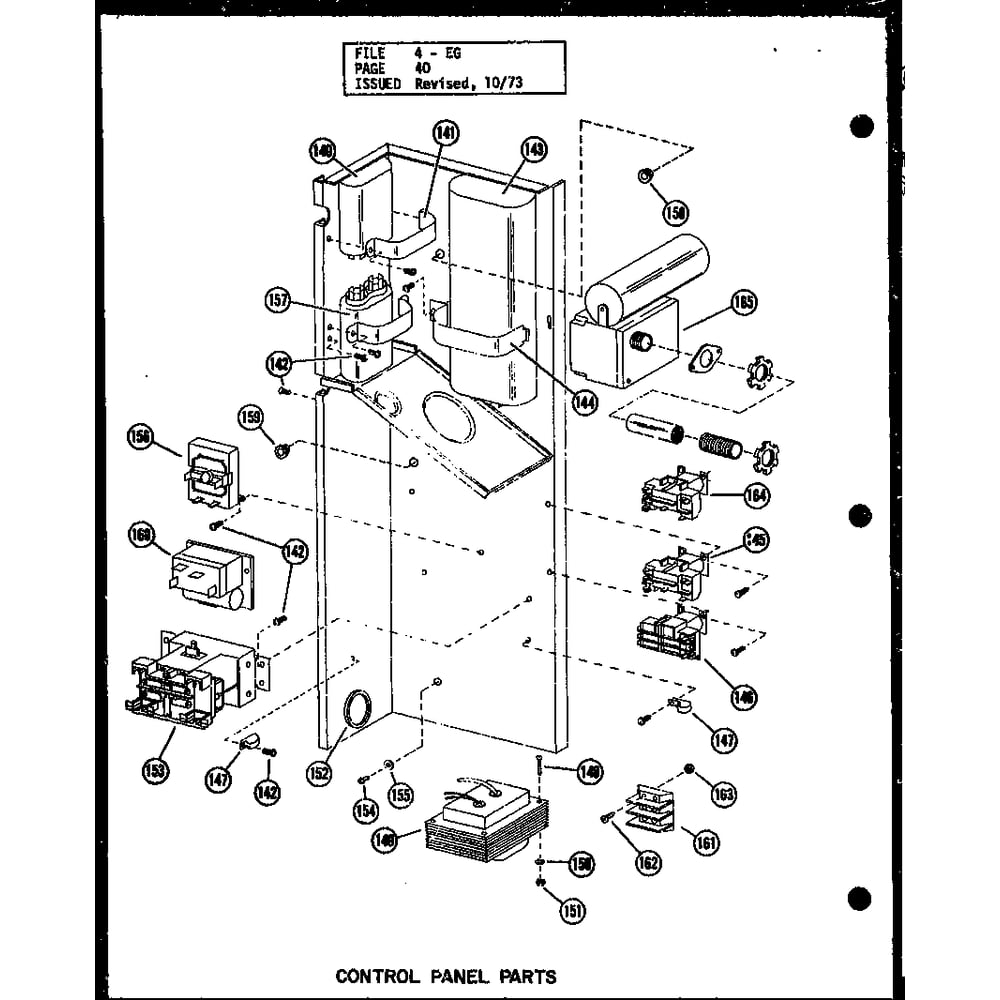 Control Panel Parts 3 Diagram and Parts List for EG25,12-1 P54688-9C Amana Air Conditioner