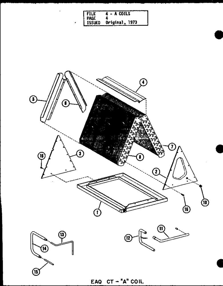 A Coil 1 Diagram and Parts List for D54921-20 P54921-20C Amana Air Conditioner