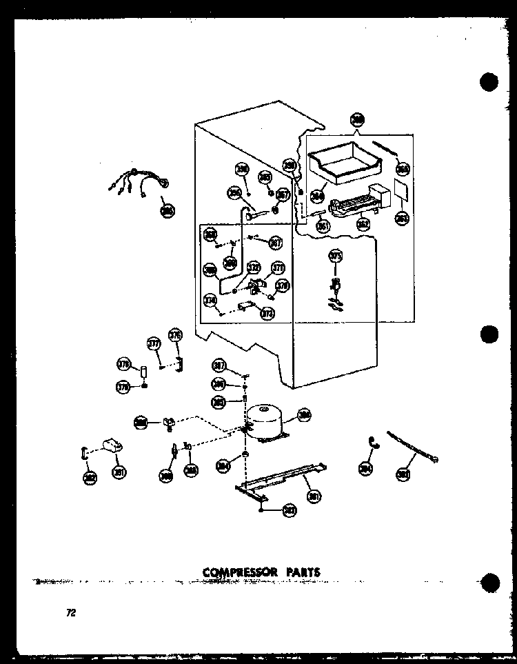 Compressor Parts Diagram and Parts List for SD19W-P60340-36W  Amana Refrigerator