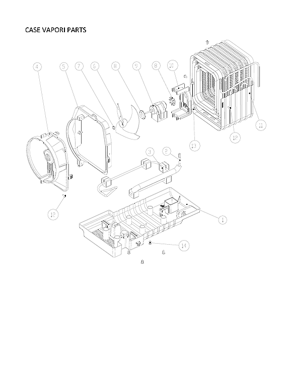 Case Vapori Parts Diagram and Parts List for 11160712911  Kenmore Refrigerator