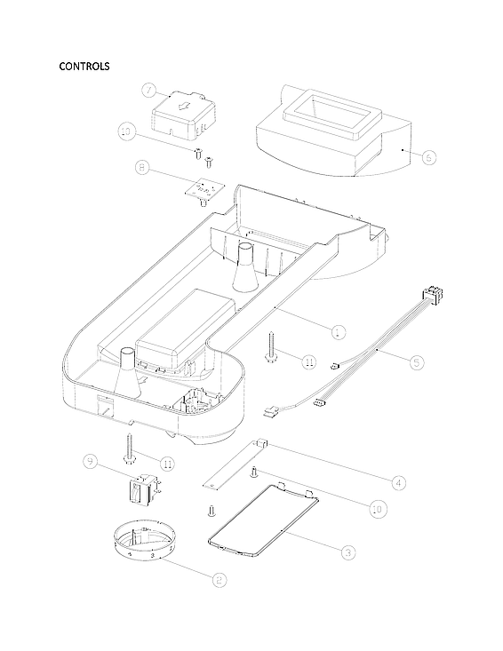 Controls Diagram and Parts List for 11161219614  Kenmore Refrigerator