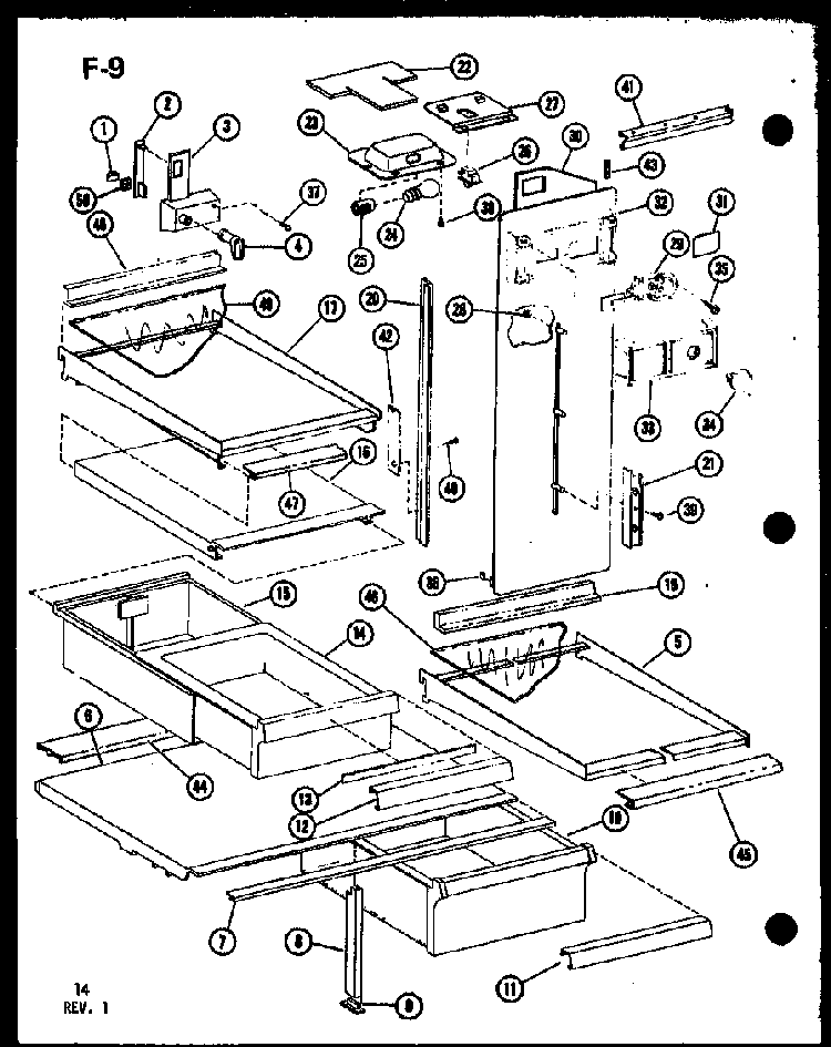 Section 5 Diagram and Parts List for ESBFC-16D-C-P74935-1WC  Amana Refrigerator