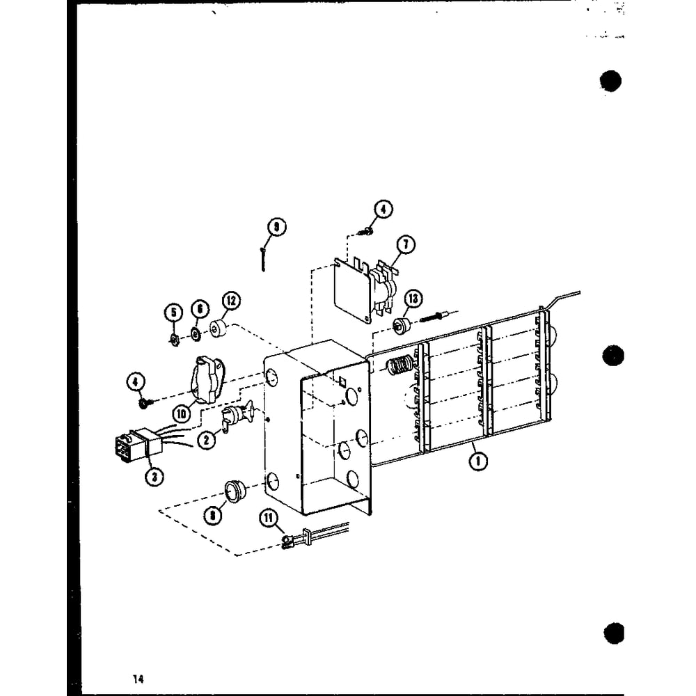 Diagram 1 Diagram and Parts List for EBCH2405M-A P68580-2C Amana Air Conditioner