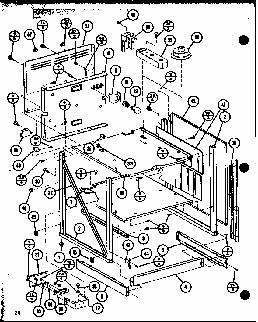(rcr-700/p85727-1s) (rcr-1010/p85728-1s) (rcc-1010/p85729-1s) Diagram and Parts List for RVH-6 P85401-2S Amana Range