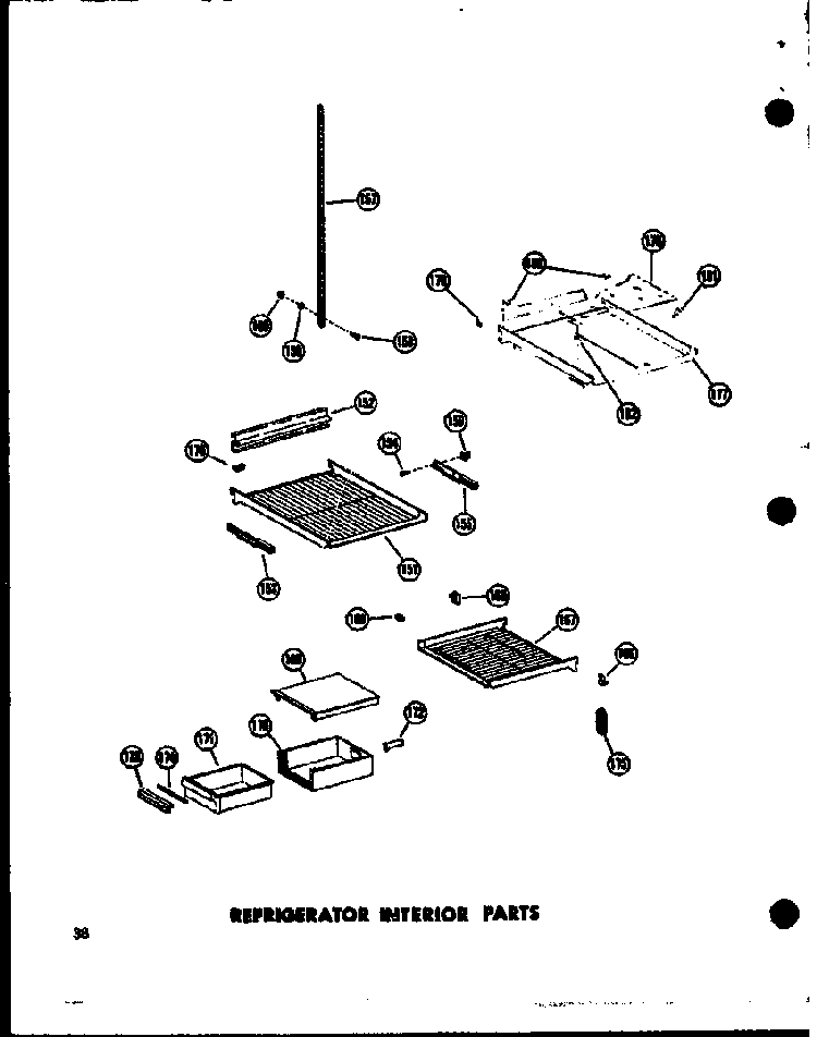Refrigerator Interior Parts Diagram and Parts List for SD19W-P60340-9W  Amana Refrigerator