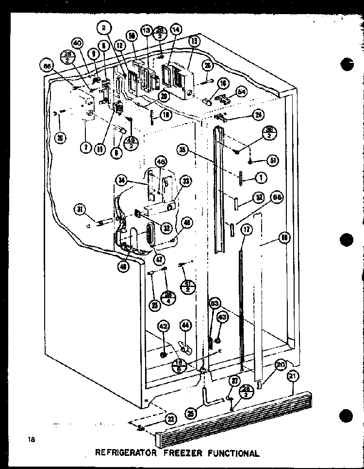 Refrigerator Freezer Functional Diagram and Parts List for SDI22GL-P7745505WL  Amana Refrigerator