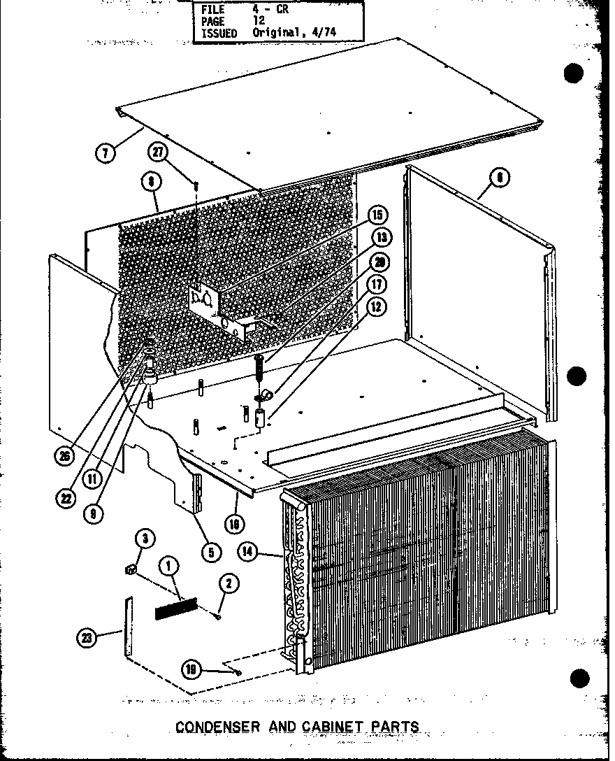 Condenser And Cabinet Parts Diagram and Parts List for CR15-1 P58094-17C Amana Air Conditioner
