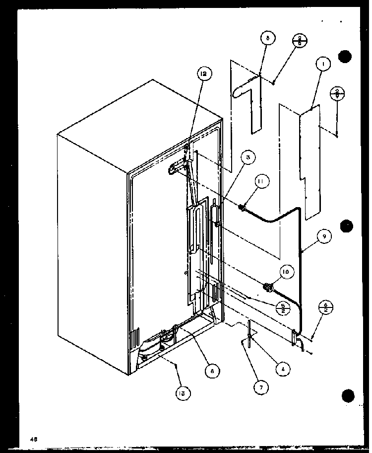 Section 3 Diagram and Parts List for SL22JB-P1116005W  Amana Refrigerator