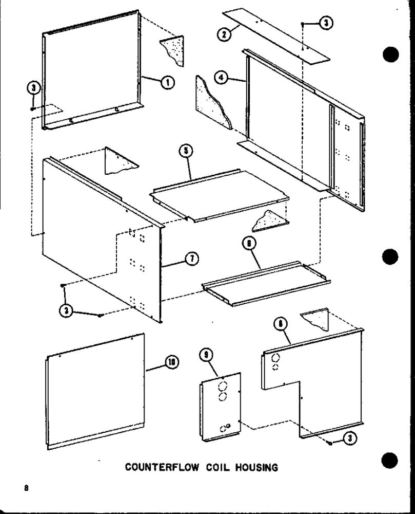Counterflow Coil Housing Diagram and Parts List for ACFC18AOV-A P69328-1C Amana Air Conditioner