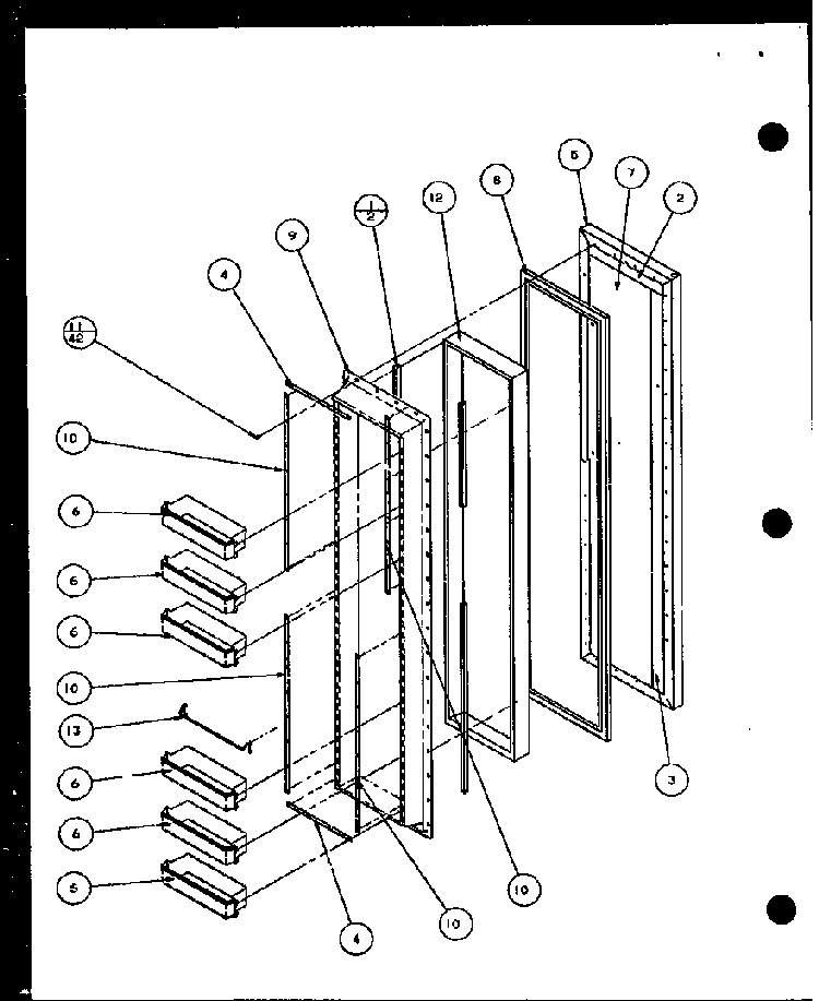 Section 17 Diagram and Parts List for SL22JB-P1116005W  Amana Refrigerator