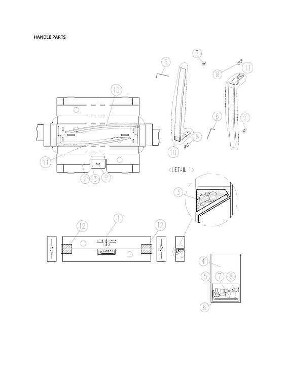 Handle Parts Diagram and Parts List for 11161202715  Kenmore Refrigerator