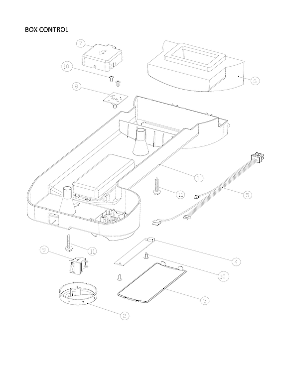 Control Box Parts Diagram and Parts List for 11160712911  Kenmore Refrigerator