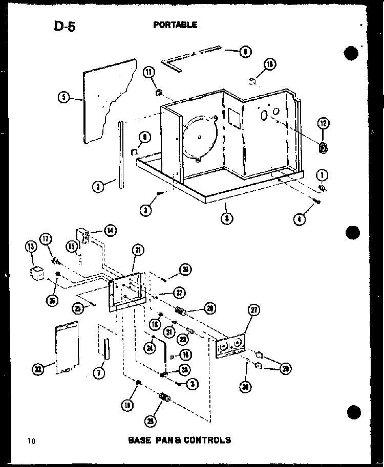 Base Pan & Controls Diagram and Parts List for ES6P-2AMS P54972-27R Amana Air Conditioner