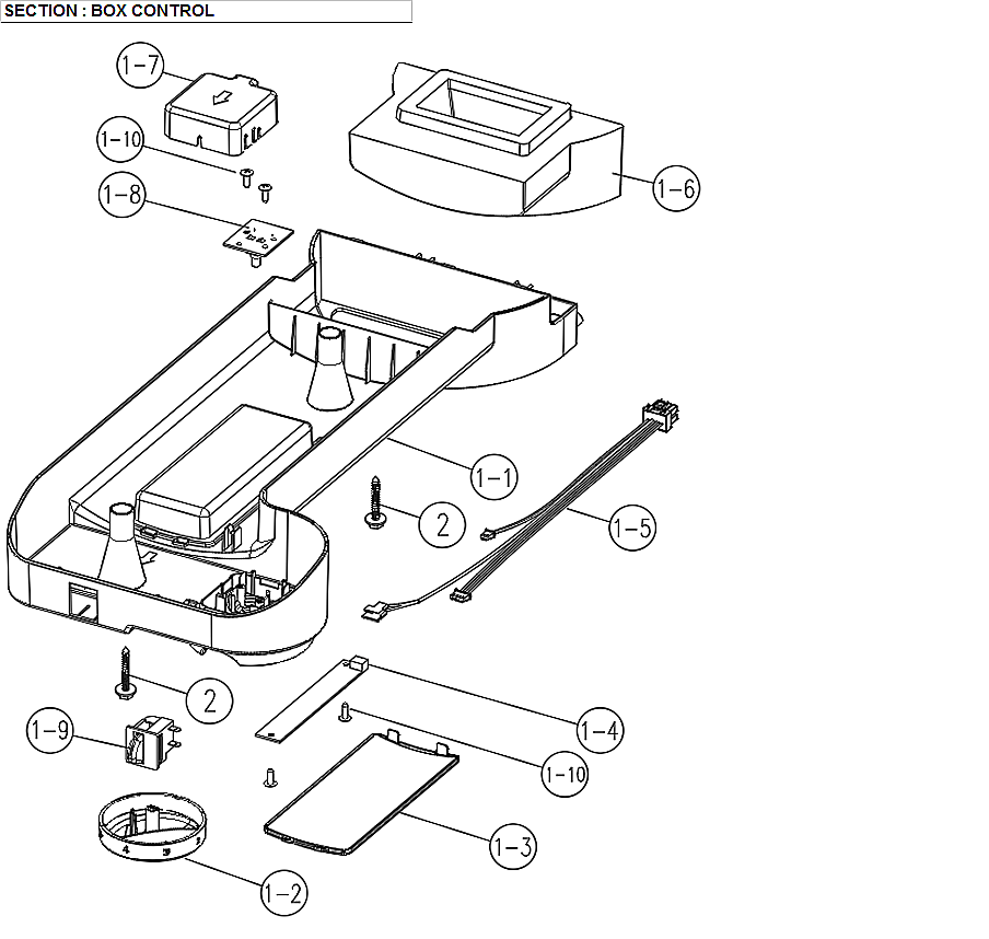 Box Control Diagram and Parts List for 11171219615  Kenmore Refrigerator