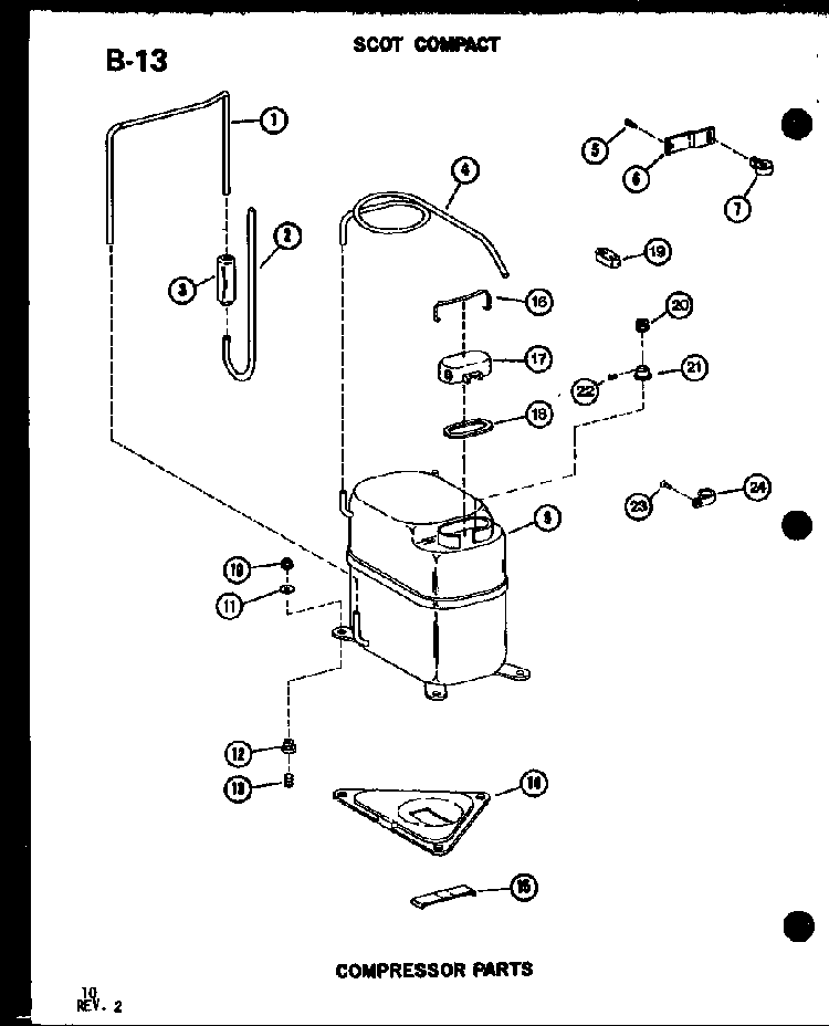 Section 1 Diagram and Parts List for ES12-2MN P68818-2R Amana Air Conditioner