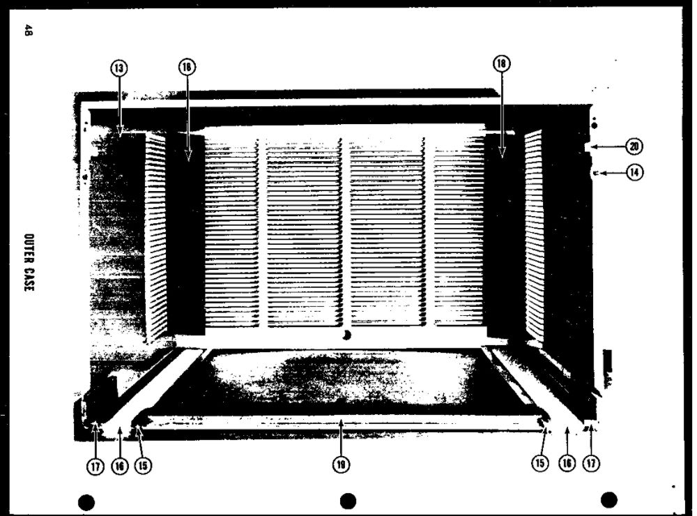 Outer Case 1 Diagram and Parts List for LKG-341HE  Amana Air Conditioner