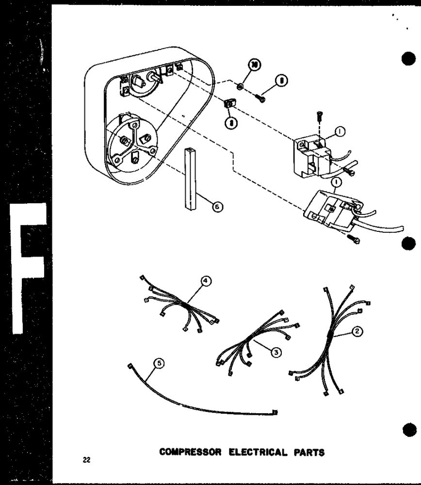 Compressor Electrical Parts Diagram and Parts List for RHQ60-001 P55201-51C Amana Air Conditioner