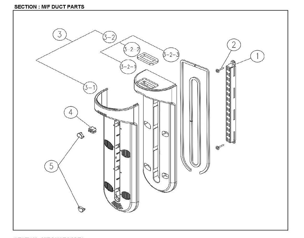 Duct Parts Diagram and Parts List for 11161212615  Kenmore Refrigerator