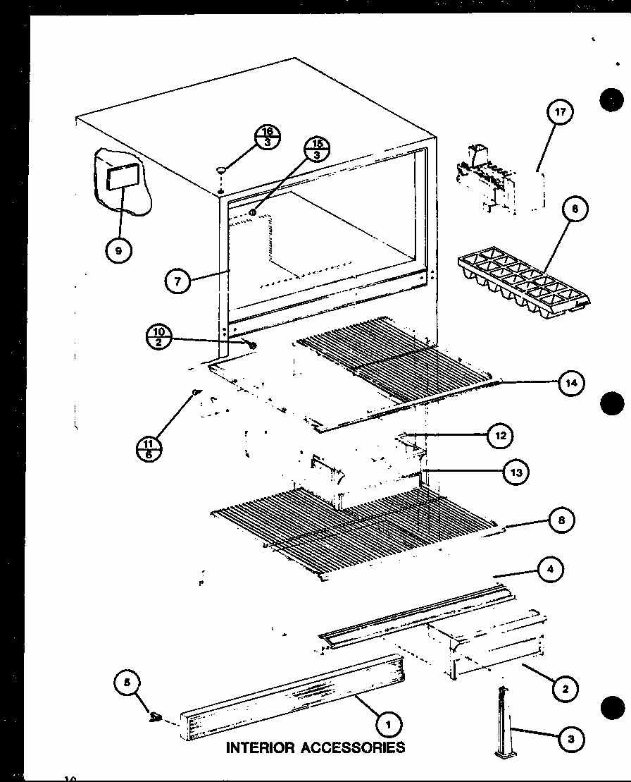 Interior Accessories (tm18h/p7711032w) Diagram and Parts List for TMI20SPH-P7711031W  Amana Refrigerator