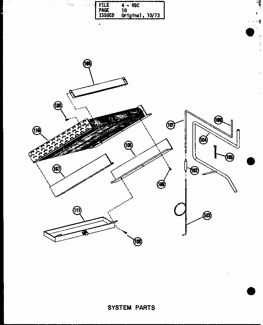 System Parts Diagram and Parts List for VBC-30 P54882-6 Amana Air Conditioner