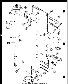 Refrigerator Door Assembly Diagram and Parts List for SR19F1-G-P77000-8WG  Amana Refrigerator