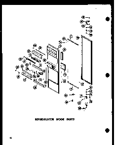 Refrigerator Door Parts Diagram and Parts List for SD19W-P60340-36W  Amana Refrigerator