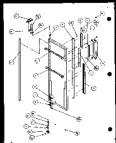 Section 23 Diagram and Parts List for SL22JB-P1116005W  Amana Refrigerator