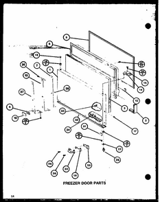 Freezer Door Parts (tc22j/p7739013w) (trg22j/p7739014w) Diagram and Parts List for TM20J-P7739008W  Amana Refrigerator