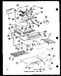 Freezer-refrigerator Parts Diagram and Parts List for ESR12C-P73953-7W  Amana Refrigerator