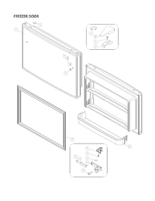 Freezer Door Parts 2 Diagram and Parts List for 11160512913  Kenmore Refrigerator