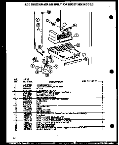 Section 20 Diagram and Parts List for SL22JB-P1116005W  Amana Refrigerator