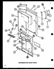 Refrigerator Door Parts (tc22h/p7711034w) (tc22h/p7711035w) Diagram and Parts List for TMI20SPH-P7711031W  Amana Refrigerator
