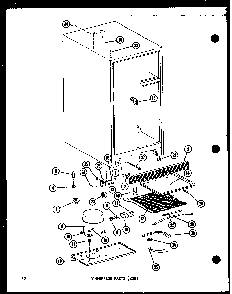 Compressor Parts Diagram and Parts List for ESR14D-P73953-16W  Amana Refrigerator