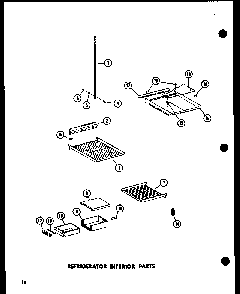 Refrigerator Interior Parts Diagram and Parts List for ESR17N-A-P60350-52WA  Amana Refrigerator