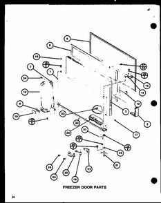 Freezer Door Parts (tc22h/p7711034w) (tc22h/p7711035w) Diagram and Parts List for TMI20SPH-P7711031W  Amana Refrigerator