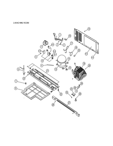Machine Room Diagram and Parts List for 11161269220  Kenmore Refrigerator