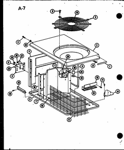 (ercf18-u01b/p67471-11c) (ercf24-u01b/p67471-12c) (ercf30-u01b/p67471-13c) (ercf36-u01b/p67471-14c) (ercf42-u01b/p67471-15c) Diagram and Parts List for ERCF48-U03B P67471-18C Amana Air Conditioner