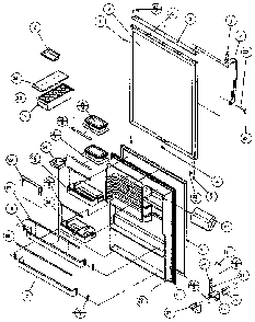 Part Location Diagram of 10423405 Whirlpool NLADOOR, DAIRY